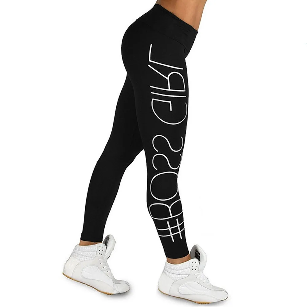 

Leggings Sport Women Fitness Breathable Workout Legging Printing Elastic Slim Trousers Female Pants Calca Feminina #5$