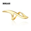 BORASI Fashion Street Style Elements Party Ring For Women Hyperbole Gold Color Ring Stainless Steel Finger Jewelry New Rings 1