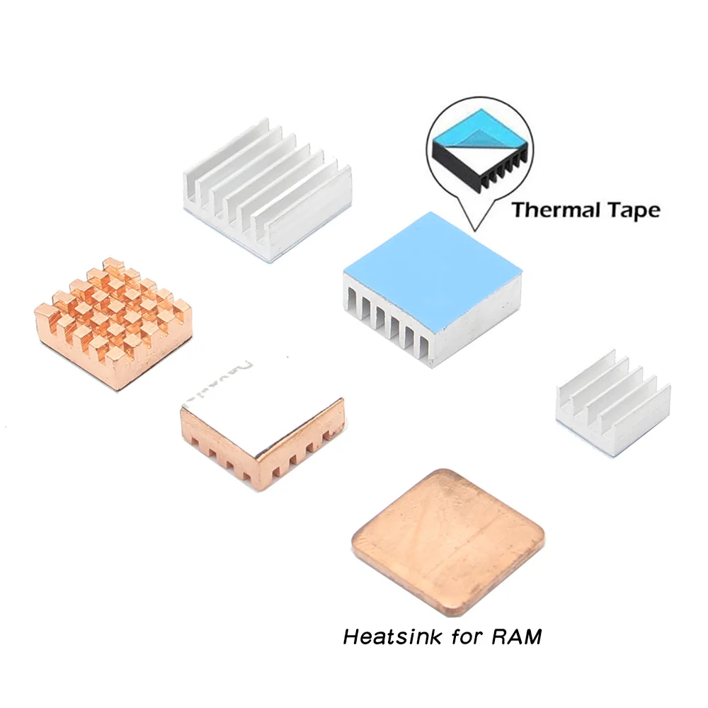 

Raspberry Pi 3 B+ 6in1 Heat Sink Kit 3Pcs Copper Heatsinks + 3Pcs Aluminum Heatsinks for Raspberry Pi 3 Model B+Plus/ 3B