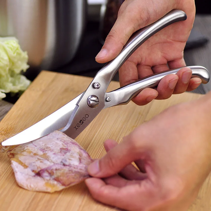 Heavy Duty Stainless Steel Kitchen Knives Scissors German Automatic