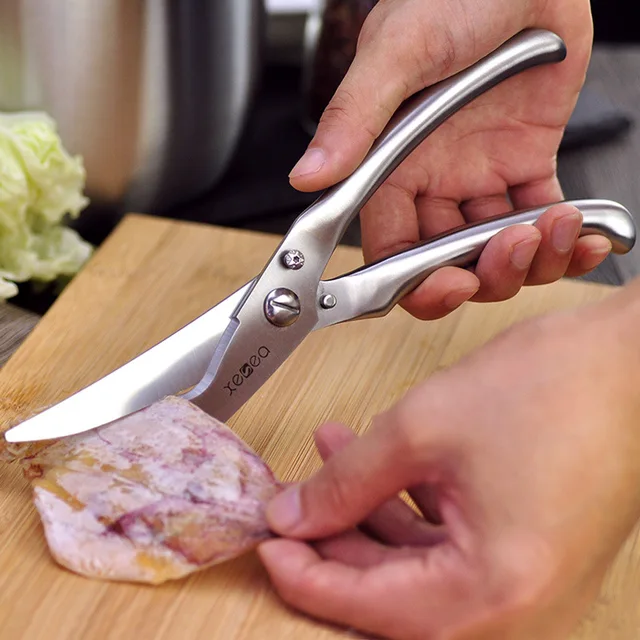 Heavy Duty Stainless Steel Kitchen Knives Scissors German Automatic