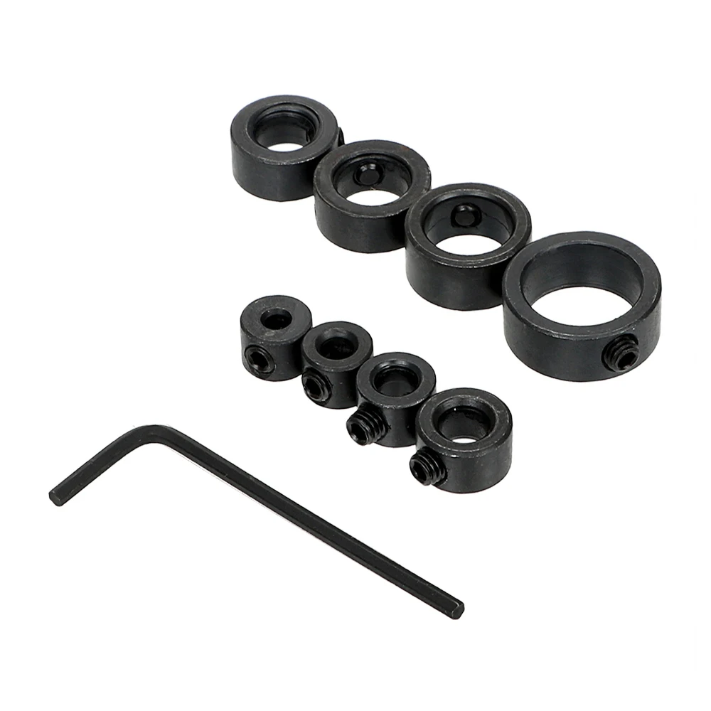 

NICEYARD 8Pcs/Set Positioner Drill Locator + Hex Wrench Depth Stop Collars Ring Drill Bits 3/4/5/6/8/10/12/16mm Hand Tool
