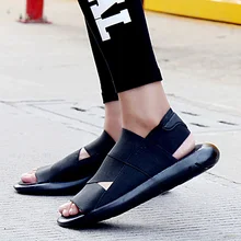 Г., новые летние мужские сандалии Kaohe мужские домашние тапочки кожаные сандалии с открытым носком мужские сандалии мужская обувь наивысшего качества