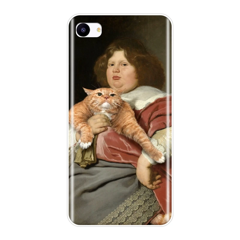 Back Cover For Meizu 16th 16x 15 Lite 16 Plus Art Cat Mona Lisa Funny Silicone Soft Phone Case For Meizu U10 U20 Pro 6 7 Plus - Цвет: No.7