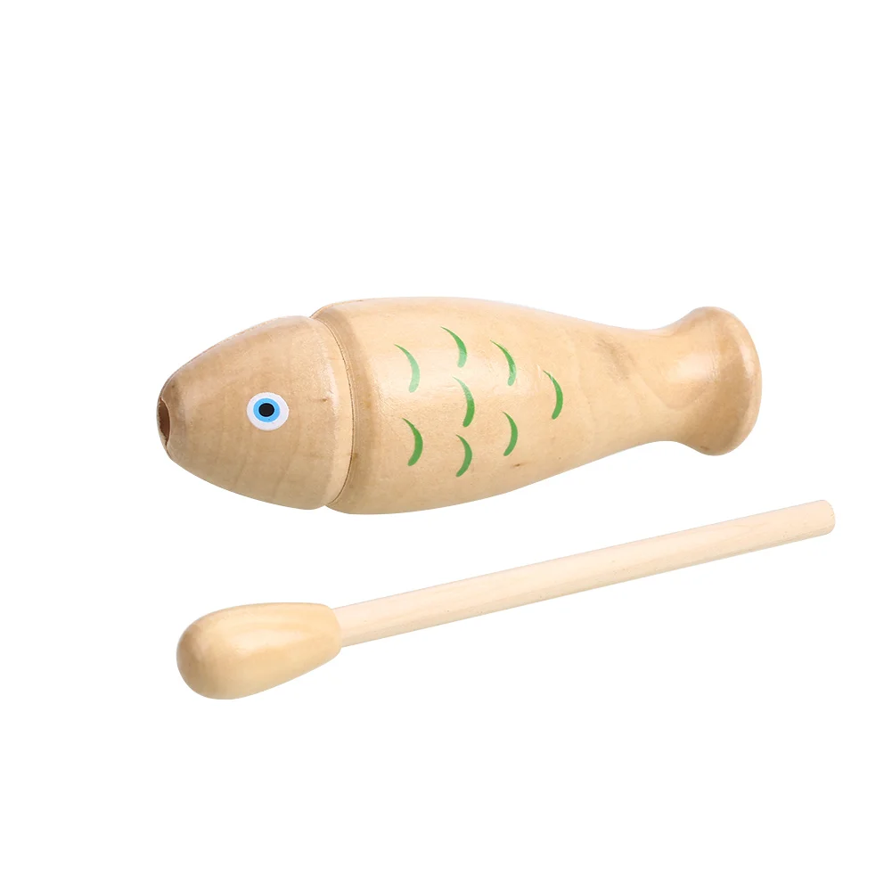 Muyu Toy Wooden Clapper Red Clear Water Fish Sturdy Durable Practical