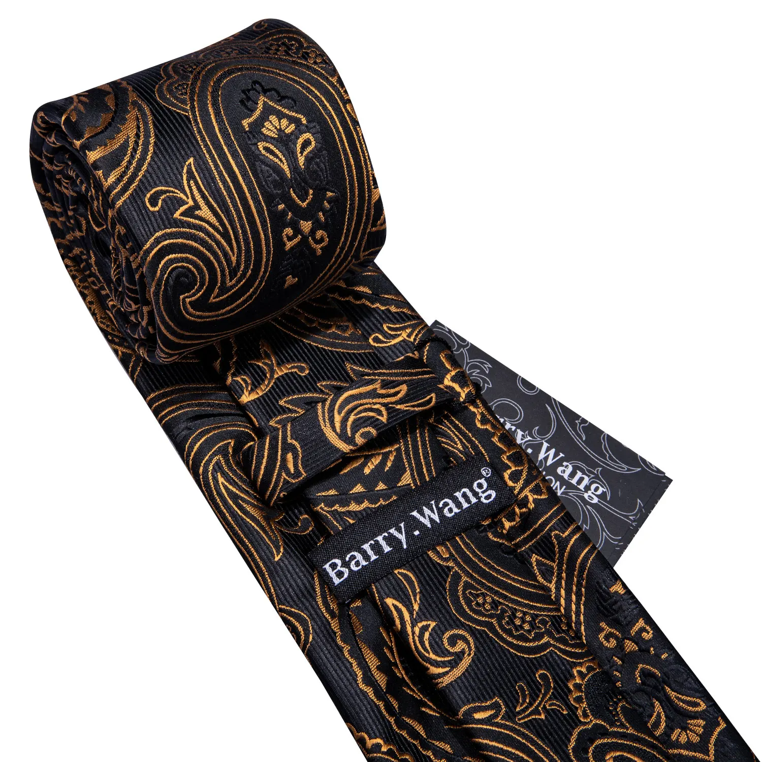 Золотые мужские галстуки шелк жаккард Тканые 7 цветов одноцветные галстуки для мужчин Свадебная деловая Вечеринка Barry.Wang 8,5 см шейный галстук набор GS-07
