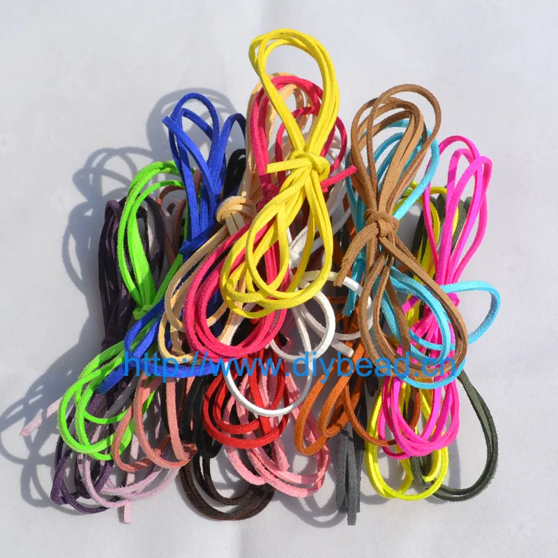 

2.5mm Suede Flat Leather Cords Bracelet Faux Velvet Cords Necklace Rope Thread String Necklace DIY Jewelry Make Findings 5 meter