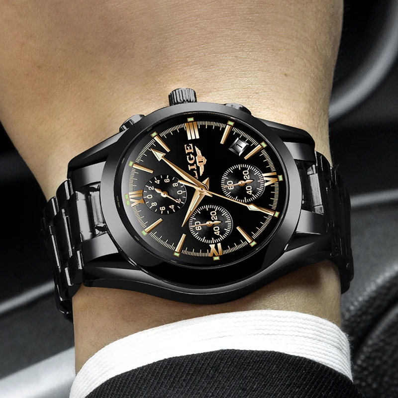 Relojes Hombre 2018 New LIGE Mens Watches Top Brand Luxury Fashion Business Quartz Watch Men Milita