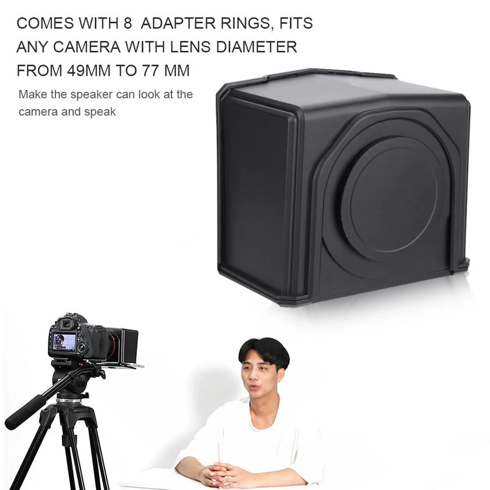  T1 DSLR Camera High Definition Mini Portable Interview Professional Teleprompter Set With Adapter R
