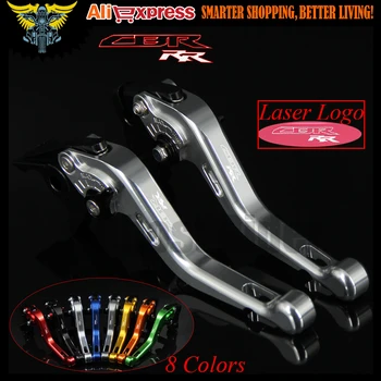 

Laser Logo (CBR RR) 8 Colors Sliver CNC Adjustable 2 finger Short Motorcycle Brake Clutch Levers For Honda CBR954RR 2002 2003