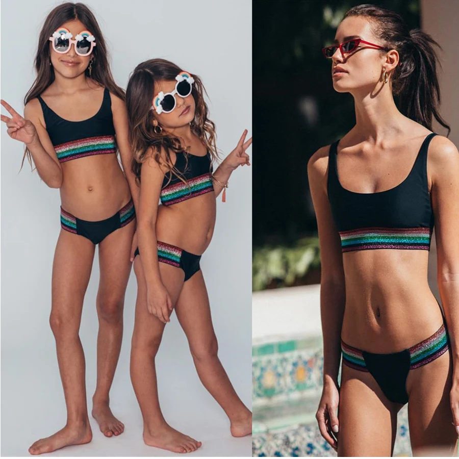 

Fashion Bikinis Set Mother and Daughter Matching Swimwear Mommy and Me Swimsuit