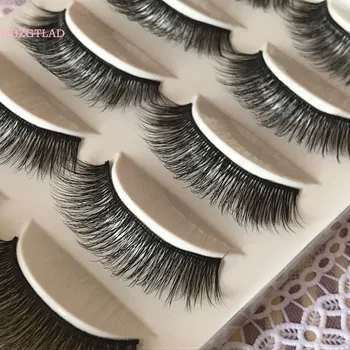 

High-quality Fiber Soft Thick False Eyelashes Cross Winged Curl Natural Long Eye Lashes Fashion Sexy Makeup Tool Fake Eyelashes