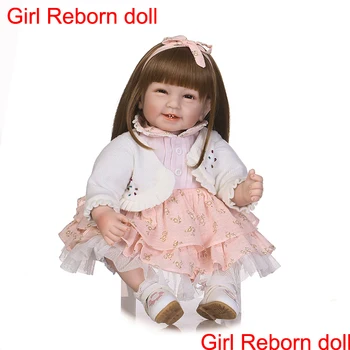 

Princess reborn babies dolls 55CM fake baby silicone dolls girls toys gift bebe alive reborn bonecas