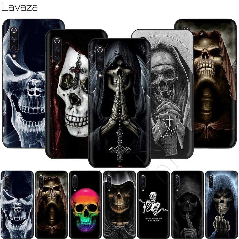 Чехол Lavaza с черепом и надписью Death Grim для Xiaomi 9T Pro CC9 A3 Redmi K20 7A Huawei Honor 20 9X P20 Lite Nova 5i