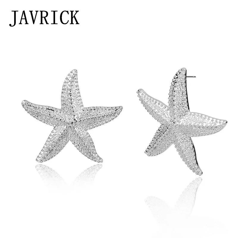 

Boho Big Starfish Earrings Ocean Sea Star Bib Studs For Women Statement Jewelry