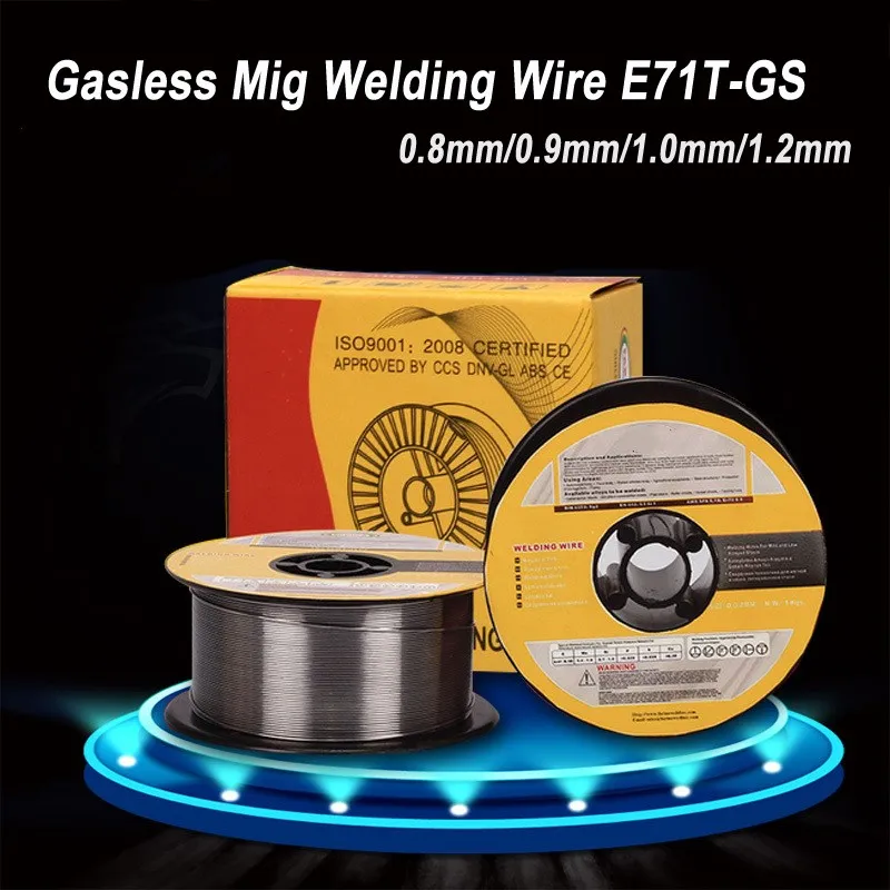 1 кг 0,8/0,9/1,0/1,2 мм Gasless Mig Сварочная проволока E71T-GS A5.20 флюсовая сварочная проволока без газовая горелка для сварки Mig сварщик инструмент