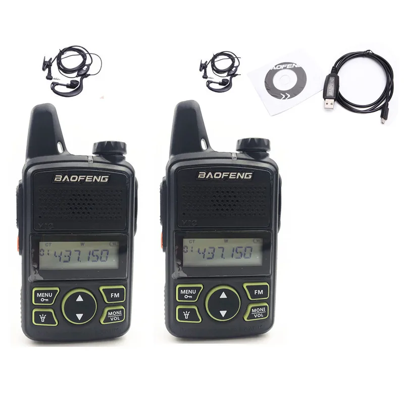 2 шт. Baofeng BF T1 мини Детская рация Ham двухстороннее радио comunicador BFT1 портативная USB HF