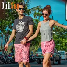 Oufisun пару Бермуды пляжные шорты Для мужчин Мужские Шорты для купания бегунов бег купальник пляж серфинг Boardshort спортивные Фитнес плюс