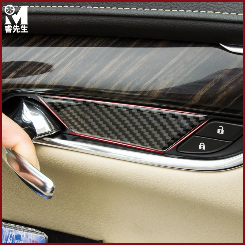 Carbon Fiber Car Interior Accessories Car styling Inner Door Handle