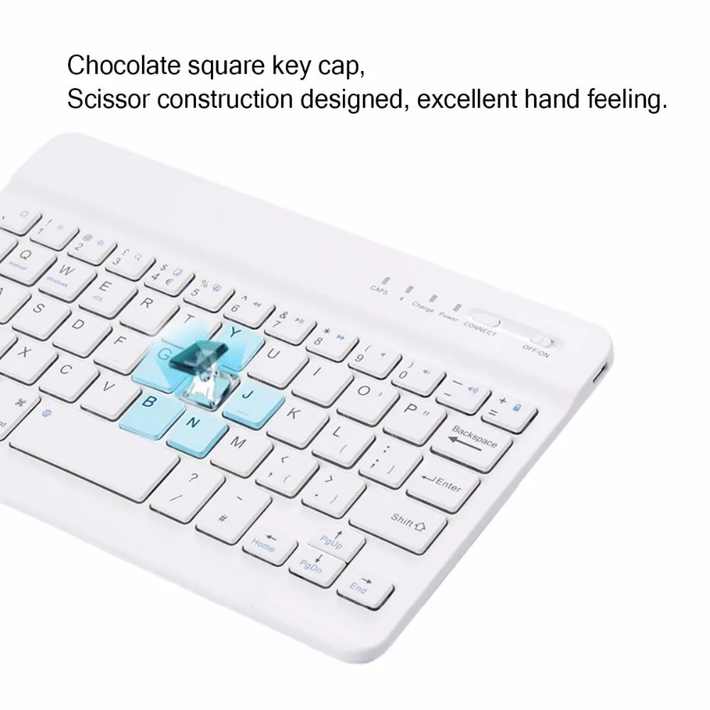 Kemile съемный Беспроводной Алюминий сплав Bluetooth клавиатура ультратонкая чехол-футляр на магните с подставкой для IPad Mini 4 клавиатуры