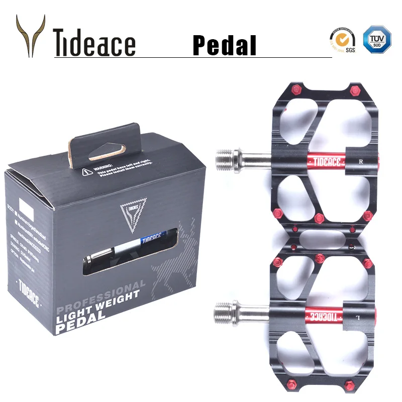 Ультралегкие педали Tideace для дорожного велосипеда 259g горного из алюминиевого