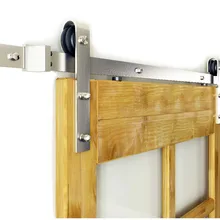 DIYHD 5FT-10FT матовый никелевый стальное оборудование для раздвижной двери сарая классический ролик сарая двери оборудования трек