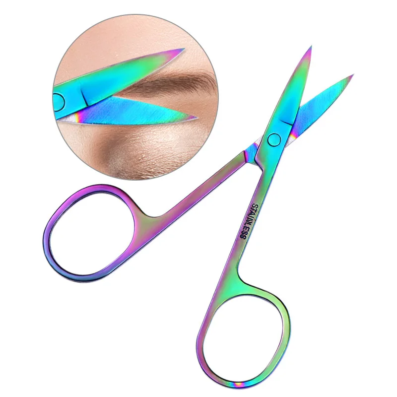 

Aurora Nail Scissors Eyebrow Scissor Facial Hair Remover Sharp Head Stainless Steel Makeup Tools Manicuring Nails Accessories
