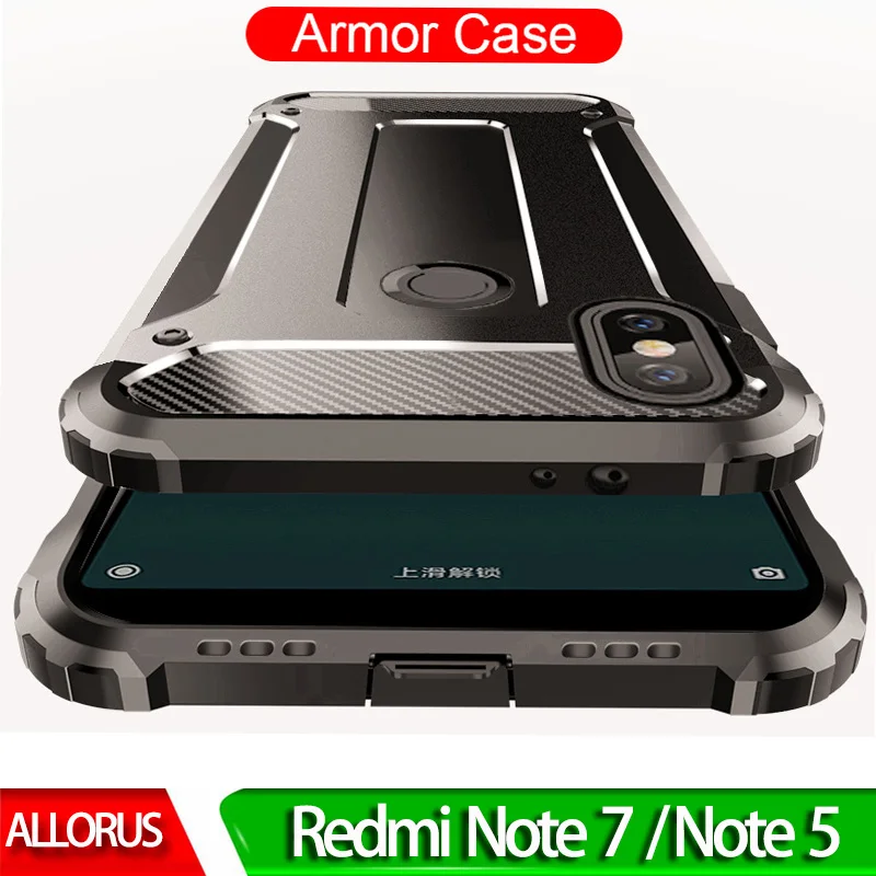 

Armor Phone Case Redmi Note 7 Case Xiomi Note 5 Silicone PC Shockproof Case Protective Cover for Xiaomi Redmi Note 7 Pro Case