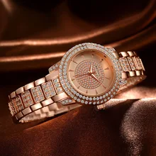Nouveau En Acier Inoxydable Femmes Montre-Bracelet Mère de Perle Cadran Montre Or Genève Montre De Luxe Quartz Montre Relogio Feminino BSL016