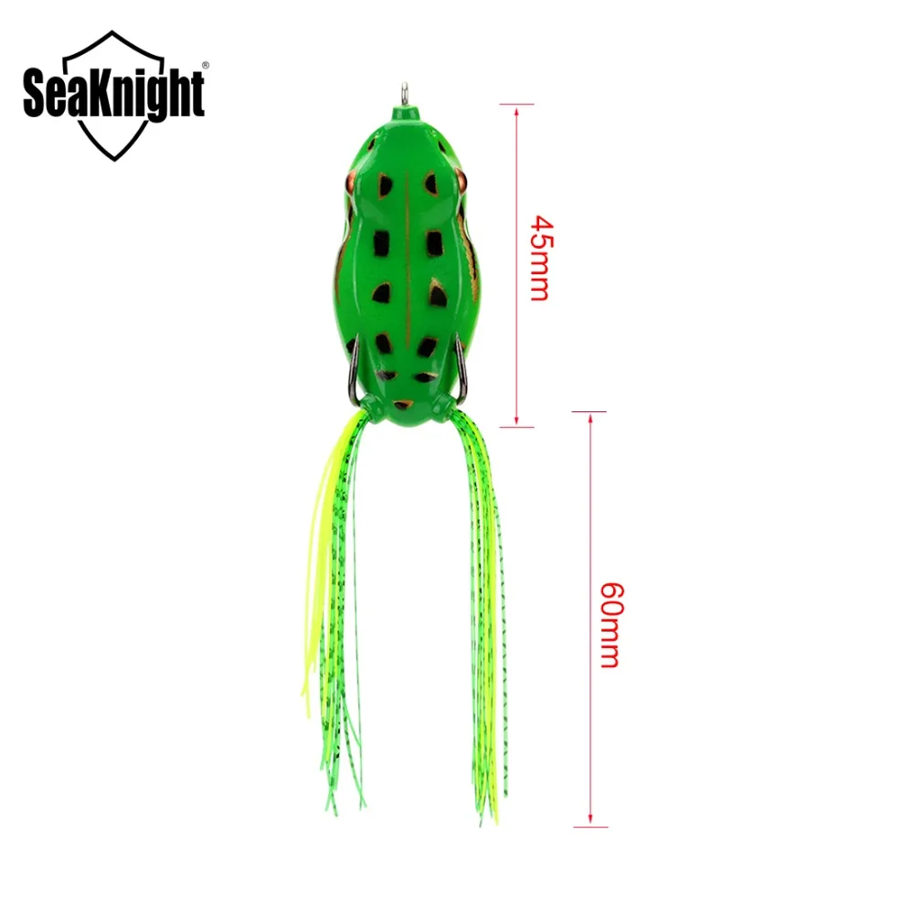 SeaKnight SK403 приманки в виде лягушек 6,5g 45mm Topwater 1 шт. плавающая приманка для рыбалки змееголов лягушки, вращающаяся приманка резиновая лягушка 3D приманка для рыбалки с глазками