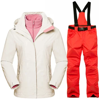 

CCIVIVFREE Women's Ski Suit Winter Windproof Waterproof Snowboard Jackets and Pants Women Outdoor Sport Hiking Camping Warm Coat