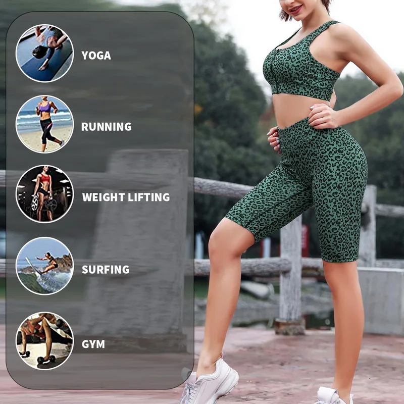 Loozykit женские леопардовые шорты для йоги и фитнеса, бесшовные спортивные Леггинсы для спортзала, леопардовые шорты с высокой талией, антицеллюлитные леггинсы