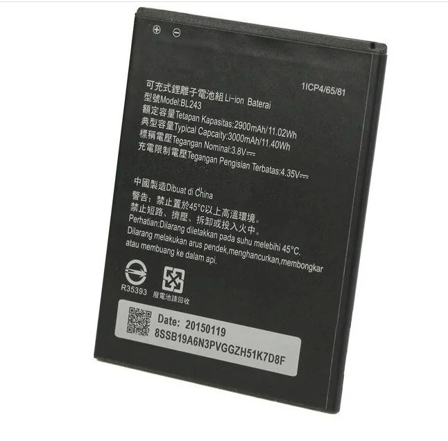 AZK Новый BL243 мобильный телефон аккумулятор для lenovo K3 Note K50-T5 A7000 A5500 A5600 A7600 |