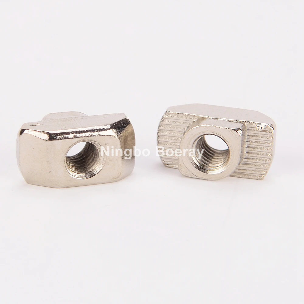 100pcs 50pcs M4 M5 M6 T nut Hammer Head Nut bolt Nickel Plated for 3030