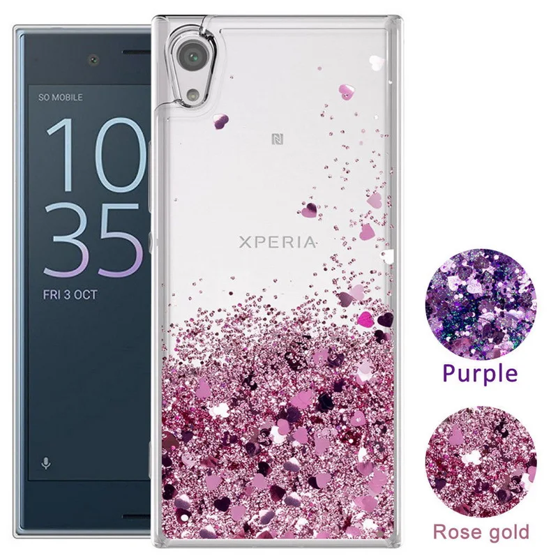 

Glitter Hearts Stars Liquid Quicksand Case For Sony XA XA2 XA1 Ultra Soft Silicon Cover For Xperia L1 XZ2 XZ Premium XZ1 Compact