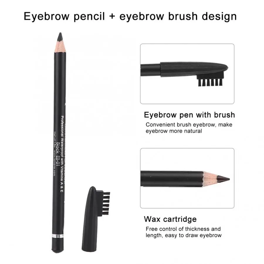 Подводка для бровей, Водостойкий карандаш для бровей, натуральный стойкий карандаш для макияжа бровей, косметический карандаш для бровей, тени для макияжа