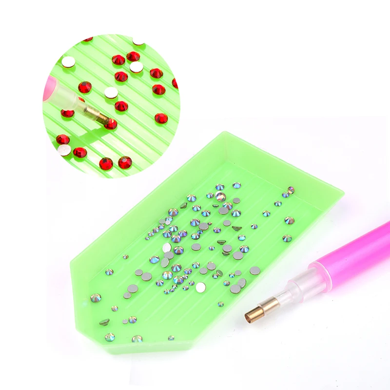 

Hot 1Set Plastic Rhinestone Point Pen DIY Diamond Paste Sticker Dotting Tool Adhesive for Picker Diamond Nail Art Manicure