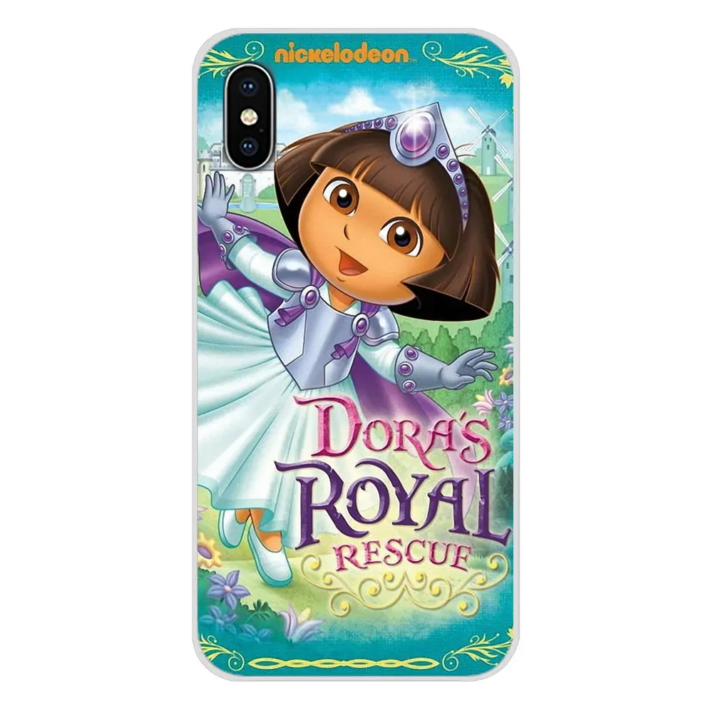 Мягкие прозрачные чехлы Dora The Explorer для Apple iPhone X XR XS MAX 4 5 6 6S 7 8 Plus ipod touch