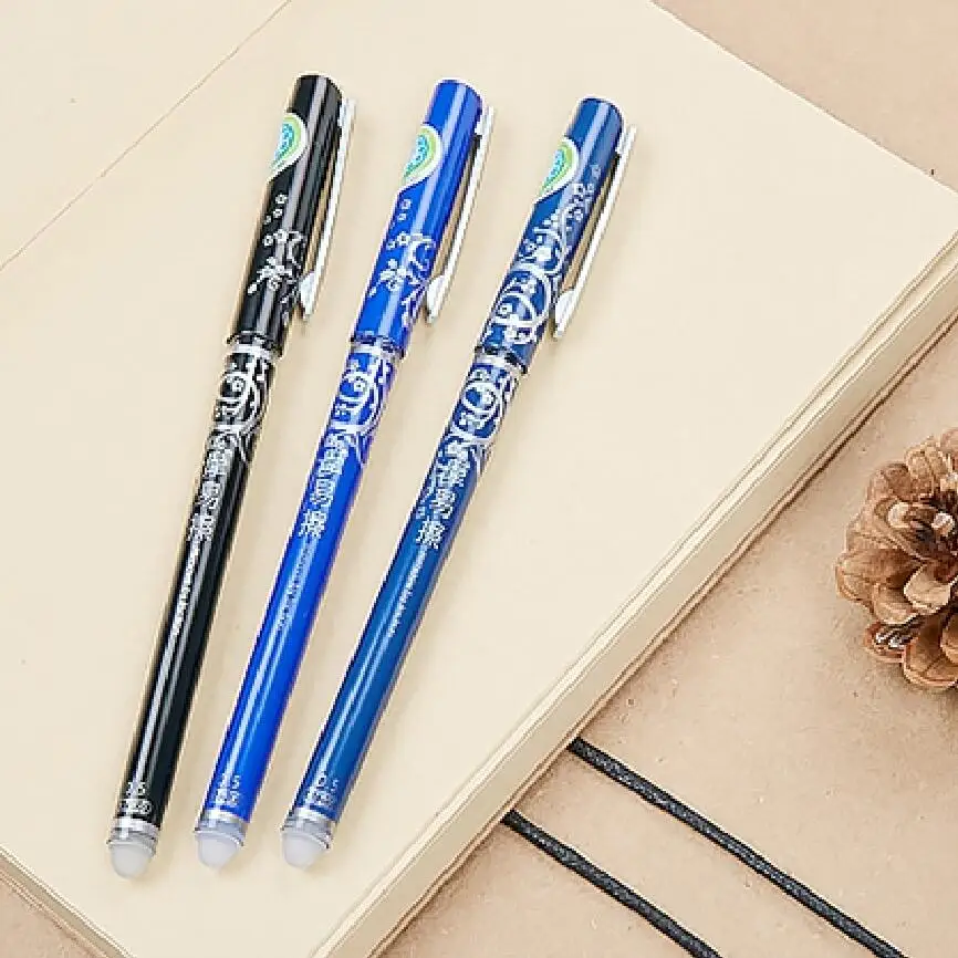 12 pcs/lot Erasable gel pen Friction Erase Gel Pen can earser Pluma