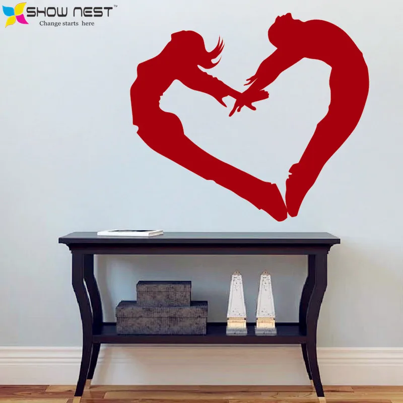 Dance Art Heart Wall Decal Dance Studio Wall And Window Vinyl Sticker