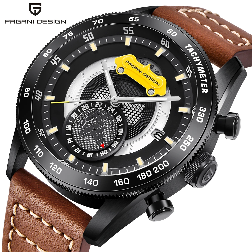 

PAGANI DESIGN luxury Brand Fashion Men's Sports Watch Waterproof Military Male wristWatches Business Leather Relogio Masculino