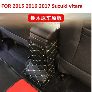 

High-quality Car armrest box Back row anti kicking pad holster Artificial Leather For Suzuki Vitara 2015-2017
