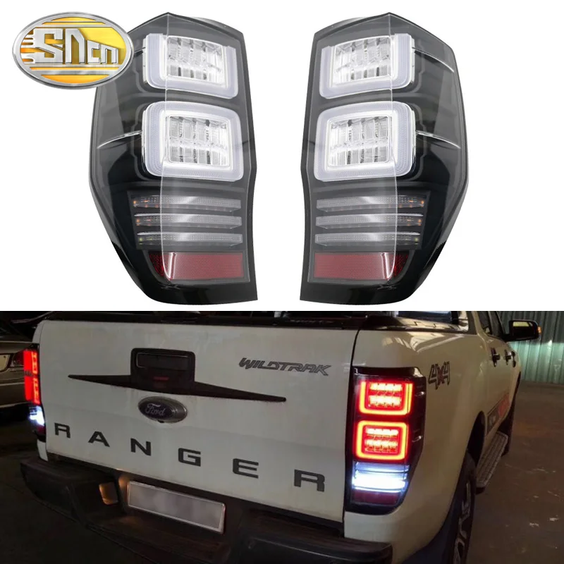Задний противотуманный фонарь+ стоп-сигнал+ задний фонарь+ Динамический сигнал поворота Автомобильный светодиодный задний фонарь для Ford Ranger T7 T8