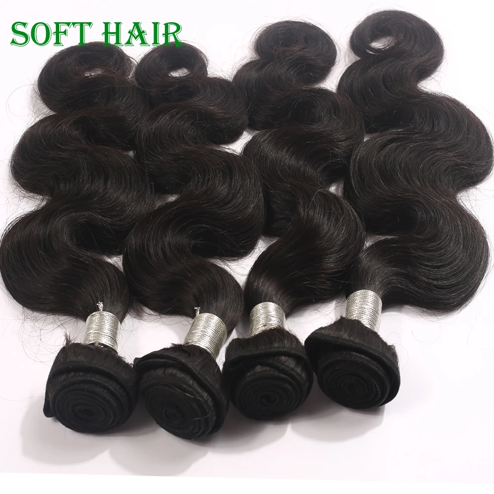 

Bele Virgin Hair 4 Bundles Brazilian Body Wave Human Hair Weave Unprocessed 7a Mink Brazilian Virgin Hair Body Wave Natural 1B#