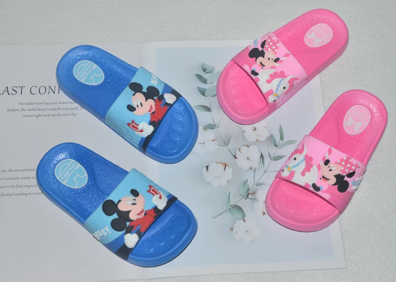

boys slippers blue summer hot flip flop children sandals cartoon unicorn girls beach slippers pink kids shoes sandal bathroom