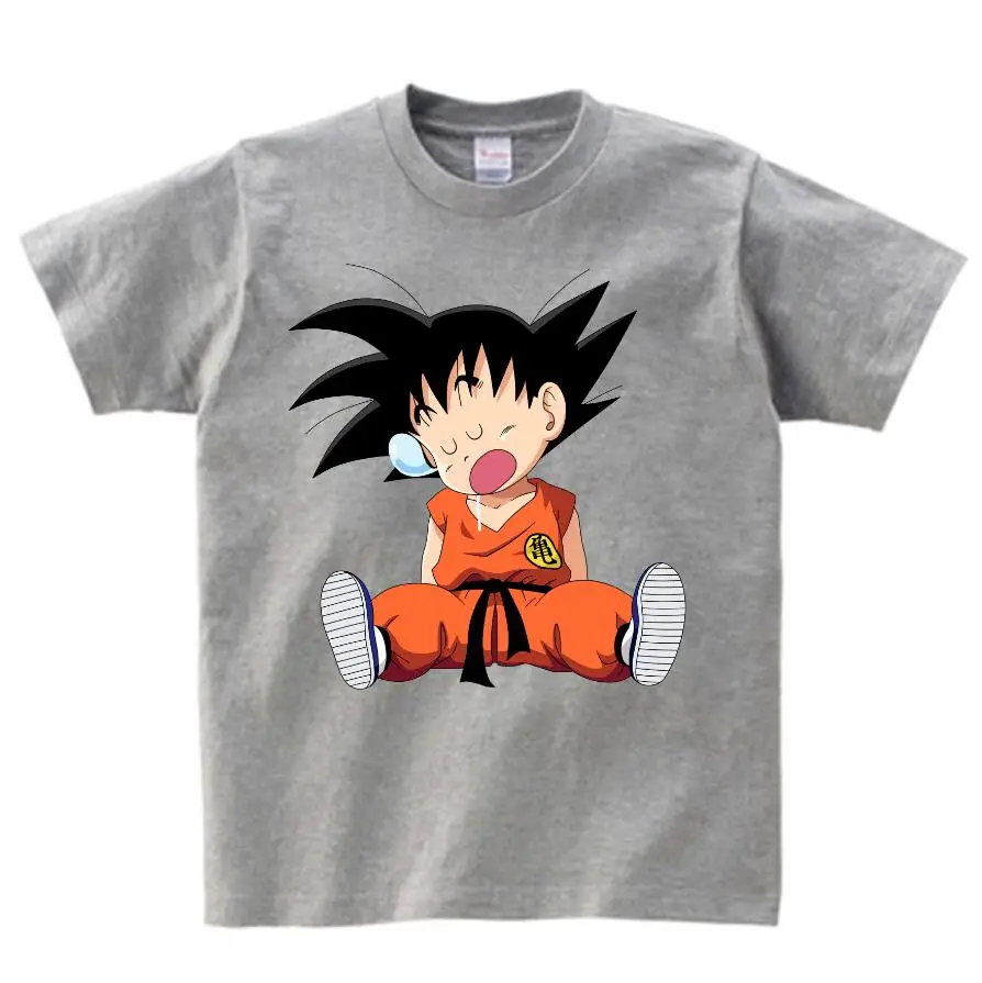 graw childreT-shirt Коллекция года, Детские Забавные футболки с драконами и шариками для малышей Детская летняя одежда с короткими рукавами для мальчиков и девочек Футболка для малышей с рисунком аниме NN - Цвет: graw childreT-shirt