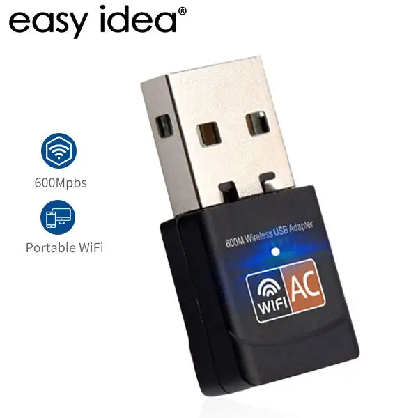 Беспроводной USB Wifi адаптер Lan Ethernet приемник Usb Wi fi AC Dongle Wi-fi адаптер Сетевая карта USB Антенна Wifi для ПК ноутбук