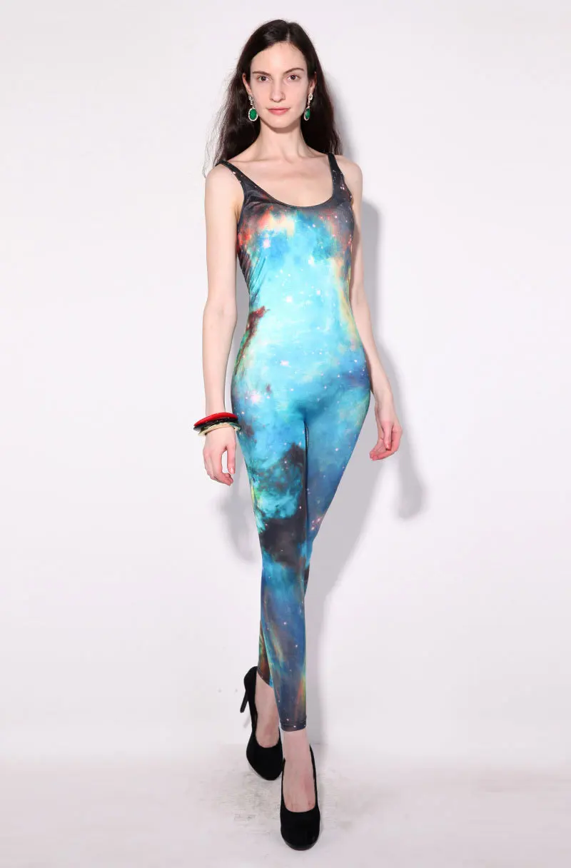 Digital color Printed Bloody Muscles Leotard Stretched Jumpsuits Skinny