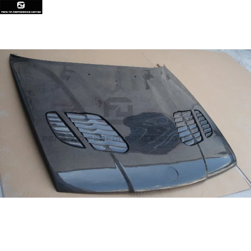 

E34 5 series Carbon Fiber Front engine Hood Bonnets engine Covers with vents for BMW E34 525i 1988-1995