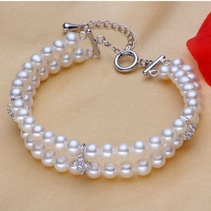 Double Strand Natural Pearl Bracelets Nepal's Style Fashion Bracelet ...